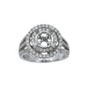 18K White Gold BJ7516R Women's Ring With 1.00 CT Diamonds