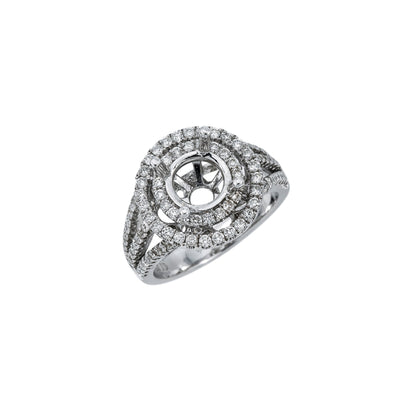 18K White Gold BJ7516R Women's Ring With 1.00 CT Diamonds