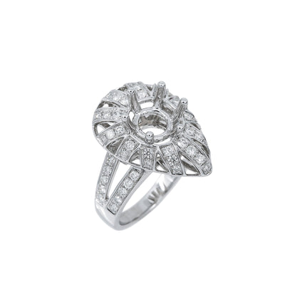 18K White Gold FDR4923 Women's Ring With 0.85 CT Diamonds