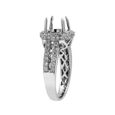 18K White Gold RR0649 Women's Ring With 0.85 CT Diamonds