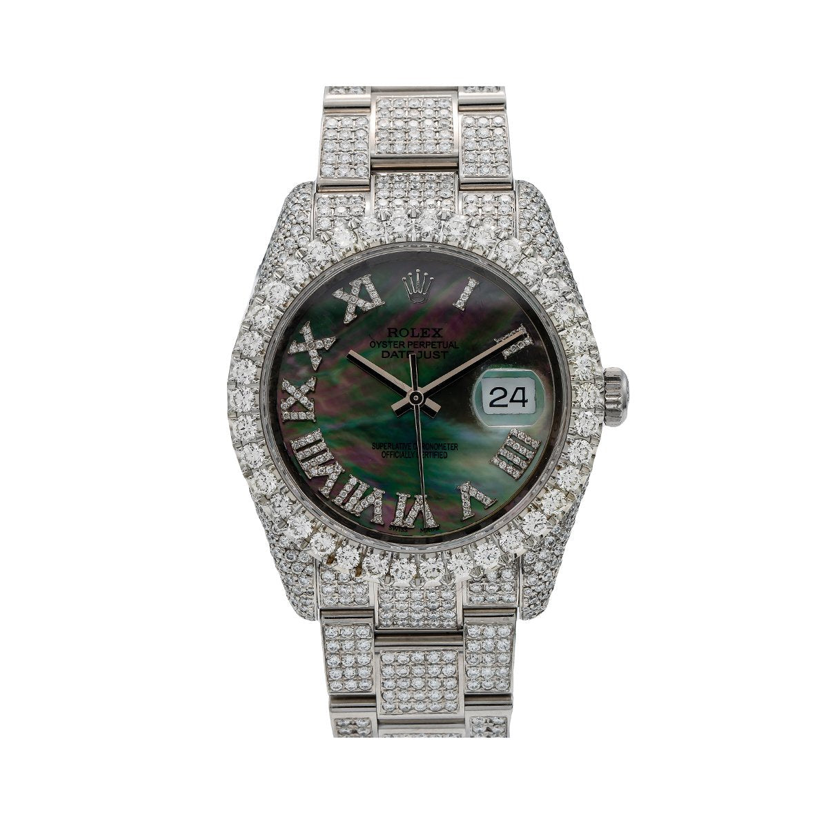 Rolex Datejust Diamond Watch, 116234 40mm, Mother of Pearl Dial With 12.05 CT Diamonds