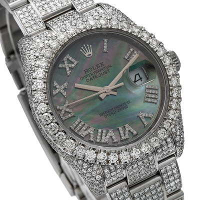 Rolex Datejust Diamond Watch, 116234 40mm, Mother of Pearl Dial With 12.05 CT Diamonds