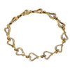 14K Yellow Gold Diamond Heart Fancy Bracelet With 3.09CT