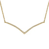 18K Rose And Yellow Gold Diamond Chevron Pendant with Chain 0.39CT