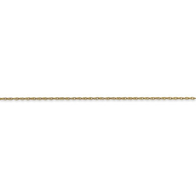 10k Yellow Gold .5 mm Carded Cable Rope Chain Available Sizes 16"-24"