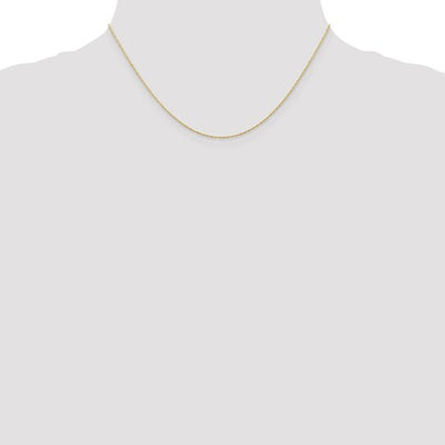 10k Yellow Gold .5 mm Carded Cable Rope Chain Available Sizes 16"-24"