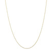 10k Yellow Gold .5 mm Carded Cable Rope Chain Available Sizes 16"-24"