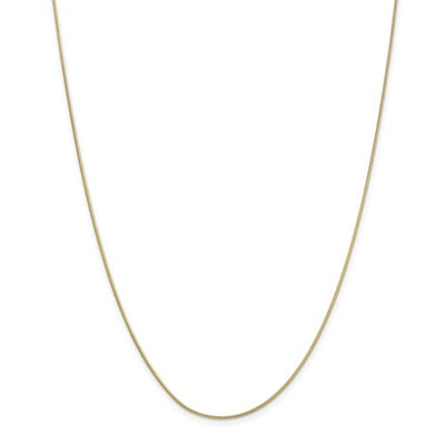 10k Yellow Gold .90mm Round Snake Chain Available 16"-24"