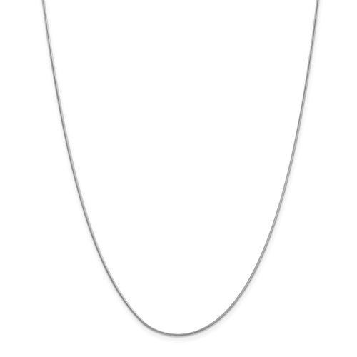 10k White Gold .90mm Round Snake Chain Available Sizes 16"-24"