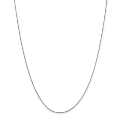 10k White Gold .90mm Round Snake Chain Available Sizes 16"-24"