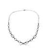 18K White Gold Black and White Diamond Necklace 2.26CT