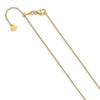 14K 1 mm Adjustable Cable Chain Available Sizes 22"-30"