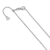 14K White Gold 1 mm Adjustable Cable Chain Available Sizes 22"-30"