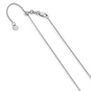 14K White Gold .7 mm Round Cable Adjustable Chain Available Sizes 22"-30"