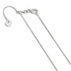 14K White Gold 1.15 mm Oval Open Link Adjustable Chain Available Sizes 22"-30"