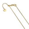 14K 1.15 mm Oval Open Link Adjustable Chain Available 30"