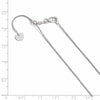 14K White Gold 1 mm Open Franco Adjustable Chain Available Sizes 12"