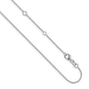 14k White Gold 1.25mm Round Cable 1in + 1in Adjustable Chain Available Sizes 18"-30"