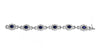 18K White Gold Blue Sapphire Bracelet with Round Diamonds 5.00CT Sapphire Weight Is 14.54CT