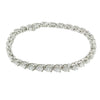 18K White Gold Diamond Tennis Bracelet With Round Cut Diamonds 9.50CT