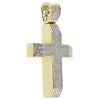 Yellow Large Princess Cut Diamond Cross