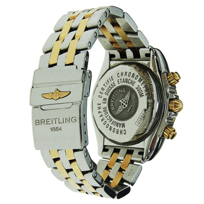 Breitling Chronomat Evolution Stainless Steel & Yellow Gold with Blue Dial 44mm