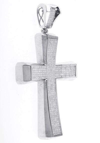 Extra Large Princess Cut Diamond Cross