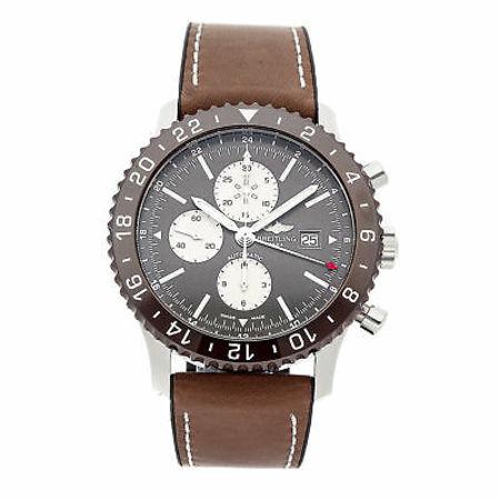Breitling Chronoliner 45MM Y2431012-BE10 Stainless Steel Case with Leather Strap