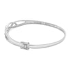 14K White Gold Diamond Bangle With Round Cut Diamonds 1.52CT