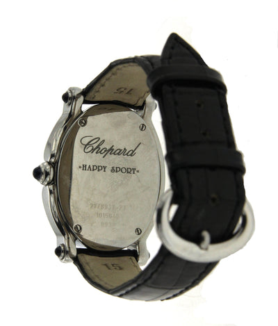 Oval Shape Chopard Happy Sport with Leather Band