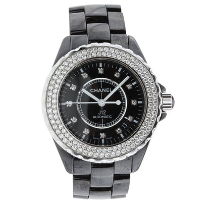 Chanel J12 Black Ceramic with Diamonds 42MM H2014