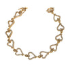 14K Yellow Gold Diamond Heart Fancy Bracelet With 3.09CT