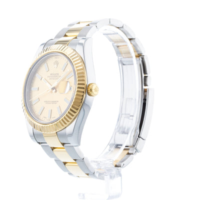 Rolex Datejust 41mm Yellow Gold and Stainless Steel Bracelet Champagne Dial 116333