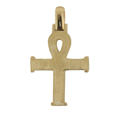 Yellow Gold Ankh Pendant with Diamonds