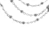 18K White Gold Multi-Strand Necklace with Diamonds 1.00CT