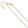 14K 1 mm Flat Cable Adjustable Chain Available Sizes 22"-30"