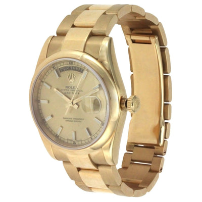 Rolex Oyster Perpetual Day Date Yellow Gold 36MM 118208