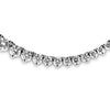 14K White Gold  Graduated Diamond Tennis Necklace 10.00CT