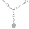 18K White Gold Link Chain with Diamond Stars 1.43CT