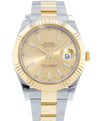 Rolex Datejust 41mm Yellow Gold and Stainless Steel Bracelet Champagne Dial 116333