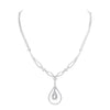 18K White Gold Diamond Chain with Tear Drop Pendant 1.66CT