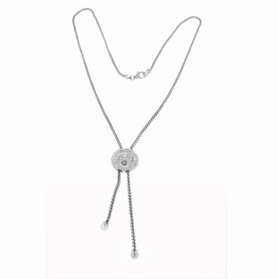 14K White Gold Diamond Ball Necklace With 0.26CT