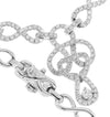 14K White Gold Diamond Necklace With Round Cut Diamonds