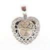 Topaz and Diamond Heart Pendant