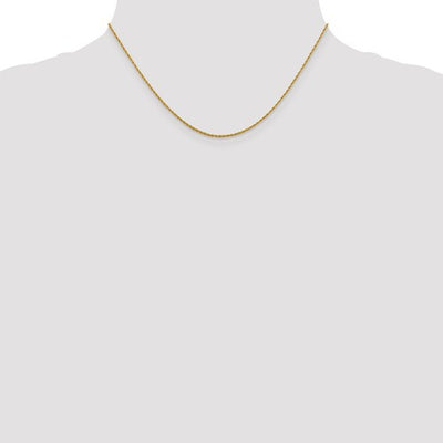 10K Yellow Gold 1.2 mm Loose Rope Chain Available Sizes 16"-24"