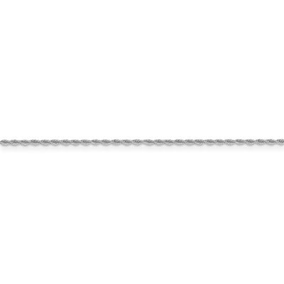 10K White Gold 1.2 mm Loose Rope Chain Available Sizes 16"-24"