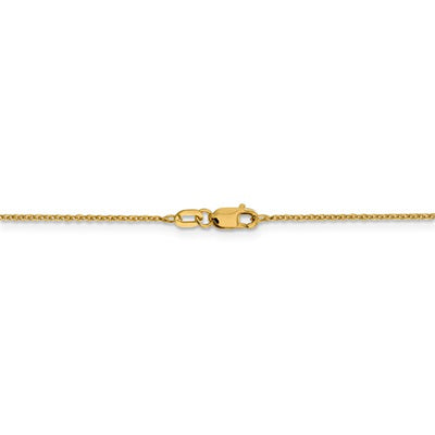 10K Yellow Gold 1.1 mm Flat Cable Chain Available Sizes 16"-24"