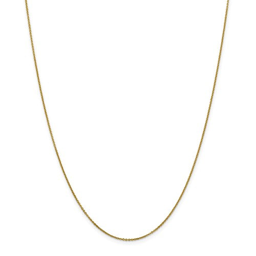 10K Yellow Gold 1.1 mm Flat Cable Chain Available Sizes 16"-24"