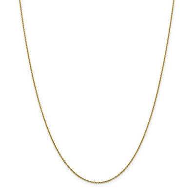 10K Yellow Gold 1.1 mm Flat Cable Chain Available Sizes 16"-24"