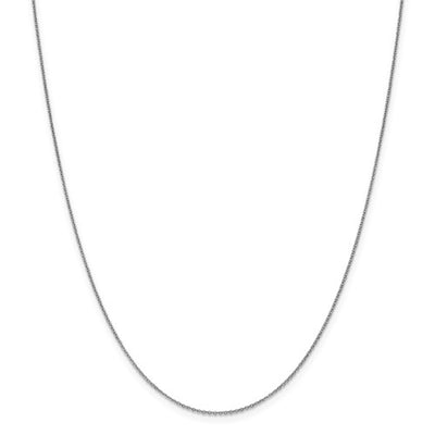 10K White Gold 1.1 mm Flat Cable Chain Available Sizes 16"-24"